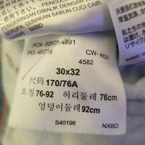 Levi's 505 Men's Straight Jeans Classic Blue Denim W30 L32 Relaxed Fit B48 - Picture 6 of 10